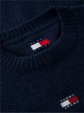 Blue Tommy Badge Fluffy Jumper With Alpaca  Women