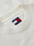 White Tommy Badge Fluffy Jumper With Alpaca  Women
