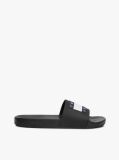 Black Essential Flag Badge Pool Slides  Men
