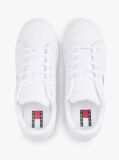 White Essential Leather Fine-Cleat Flatform Trainers  Women
