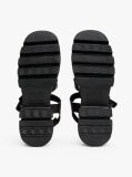 Negru Sandale De Pescarus Chunky Cu Talpa Cleat Din Piele  Femei