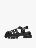Negru Sandale De Pescarus Chunky Cu Talpa Cleat Din Piele  Femei