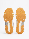 Beige Metallic Contrast Trainers  Women