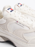 Beige Metallic Contrast Trainers  Women