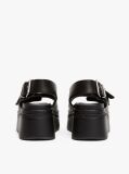 Black Leather Platform Sandals  Women