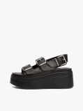 Black Leather Platform Sandals  Women