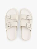 White Suede Double Strap Cleat Sandals  Women