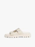 White Suede Double Strap Cleat Sandals  Women