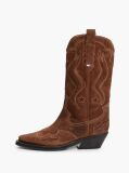Brown Archive Suede Contrast Topstitch Cowboy Boots  Women