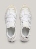 White Mixed Texture Vibram Outsole Trainers  Men