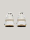 White Mixed Texture Vibram Outsole Trainers  Men