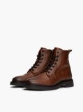 Brown Lightweight Leather Lace-Up Mid Boots  Men