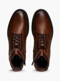 Brown Lightweight Leather Lace-Up Mid Boots  Men