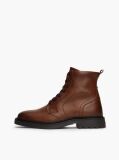 Brown Lightweight Leather Lace-Up Mid Boots  Men