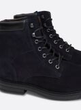 Blue Suede Lace-Up Mid Boots  Men