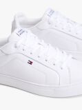 Alb Pantofi Sport Din Piele Cu Siret Essential  Barbati