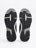 Blue Pantofi Sport Din Piele Cu Textura Mixta  Barbati