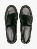 Negru Mocasini Din Piele Cu Imprimare In Relief   Barbati