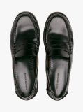 Negru Mocasini Din Piele Cu Imprimare In Relief   Barbati