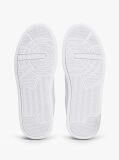 White Pebble Grain Court Trainers  Men