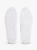 White Pebble Grain Court Trainers  Men
