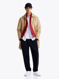 White Pebble Grain Court Trainers  Men