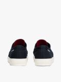 Blue Canvas Embossed Logo Trainers  Men