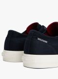 Blue Canvas Embossed Logo Trainers  Men