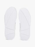 White Leather Debossed Logo Trainers  Men