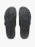 Black Leather Buckle Strap Sandals  Men