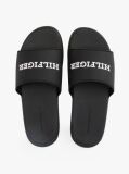 Negru Papuci Cu Logo Texturat  Barbati