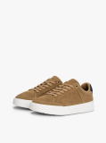 Brown Suede Chunky Sole Court Trainers  Men