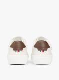Beige Leather Cupsole Trainers  Men