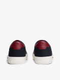 Blue Sneakers Din Piele Cu Texturi Mixte  Barbati