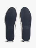 Blue Sneakers Din Piele Cu Texturi Mixte  Barbati