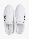 Alb Sneakers Court Icon Cu Banda Signature  Barbati
