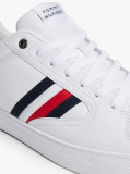 Alb Sneakers Court Icon Cu Banda Signature  Barbati
