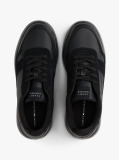 Negru Sneakers Din Piele Cu Talpa Fine-Cleat  Barbati