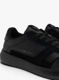 Negru Sneakers Din Piele Cu Talpa Fine-Cleat  Barbati