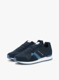 Blue Adidasi Din Piele Intoarsa Cu Textura Mixta  Barbati
