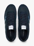 Blue Adidasi Din Piele Intoarsa Cu Textura Mixta  Barbati