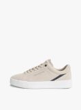 Beige Suede Court Trainers  Men