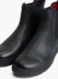 Black Outdoor Warm Lining Leather Chelsea Boots  Men