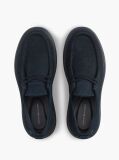 Blue Loaferi Moc Toe Din Piele Cu Sireturi  Barbati