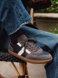 Blue Adidasi Din Piele Cu Texturi Mixte  Barbati