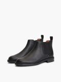 Negru Ghete Chelsea Pebble Grain Din Piele  Barbati