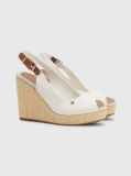 Alb Sandale Cu Toc Pana Iconic Slingback  Femei
