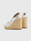 Alb Sandale Cu Toc Pana Iconic Slingback  Femei