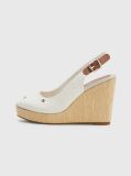 Alb Sandale Cu Toc Pana Iconic Slingback  Femei