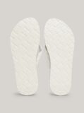 Alb Flip-Flops Cu Placa Monogram Elevated  Femei